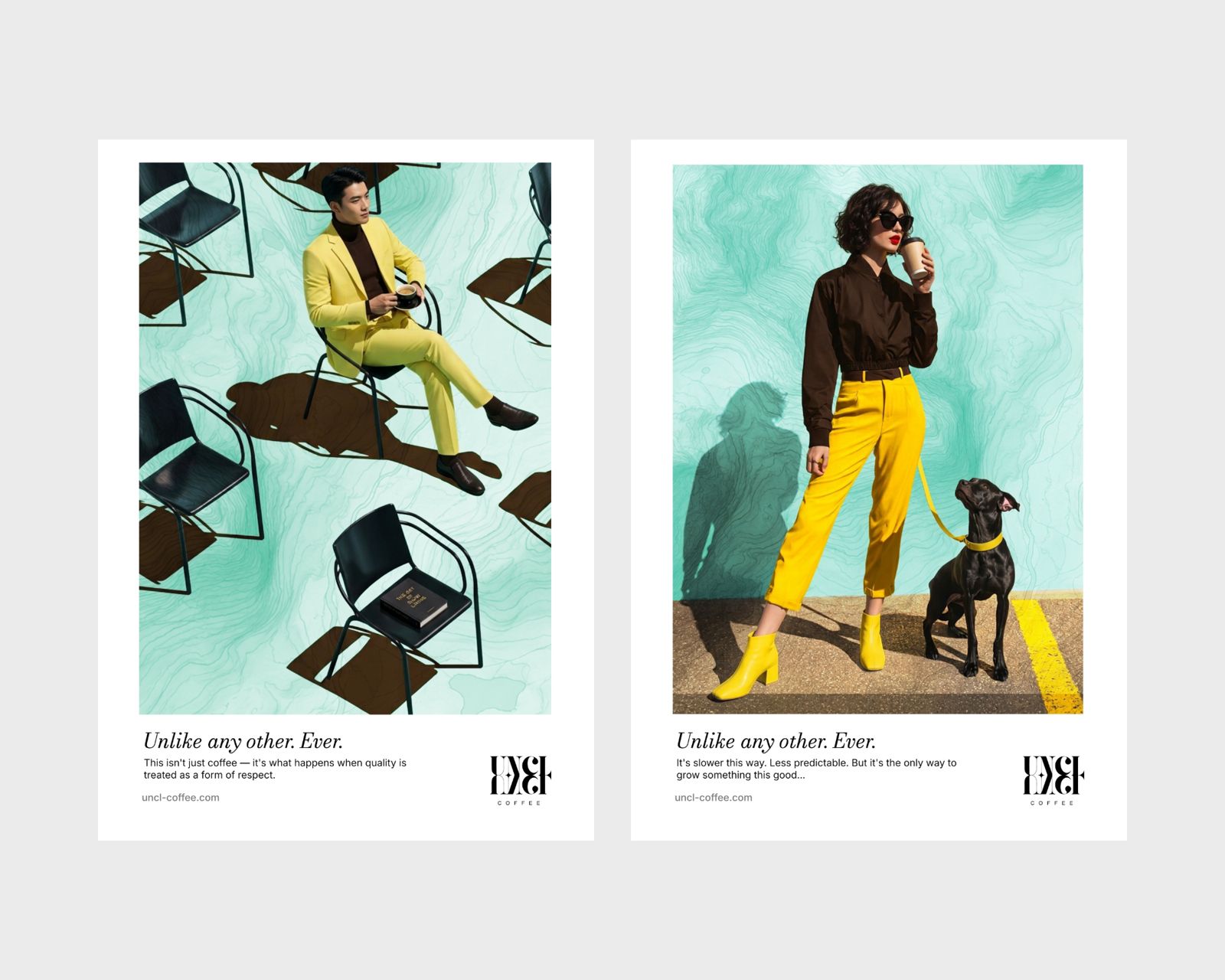 UNCL Coffee posters: unlike any other, ever