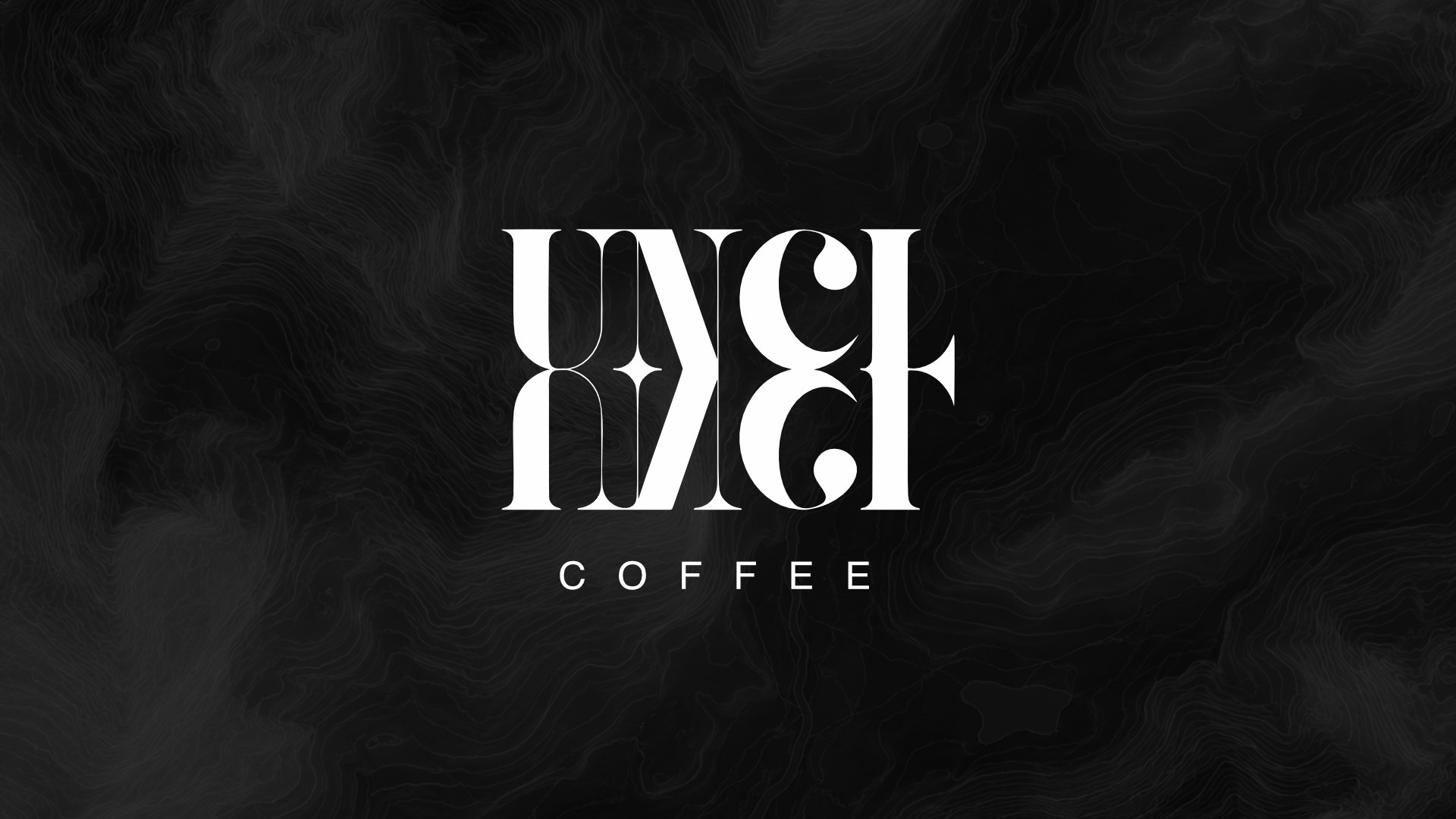 The UNCL Coffee wordmark in white on a dark topographic texture